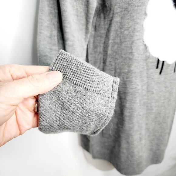 Talbots Gray Wooly Sheep Crewneck Long Sleeve Women's Sweater Size XS NEW - Picture 8 of 12